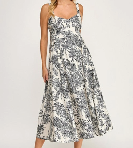 Tropical Oasis Midi Dress