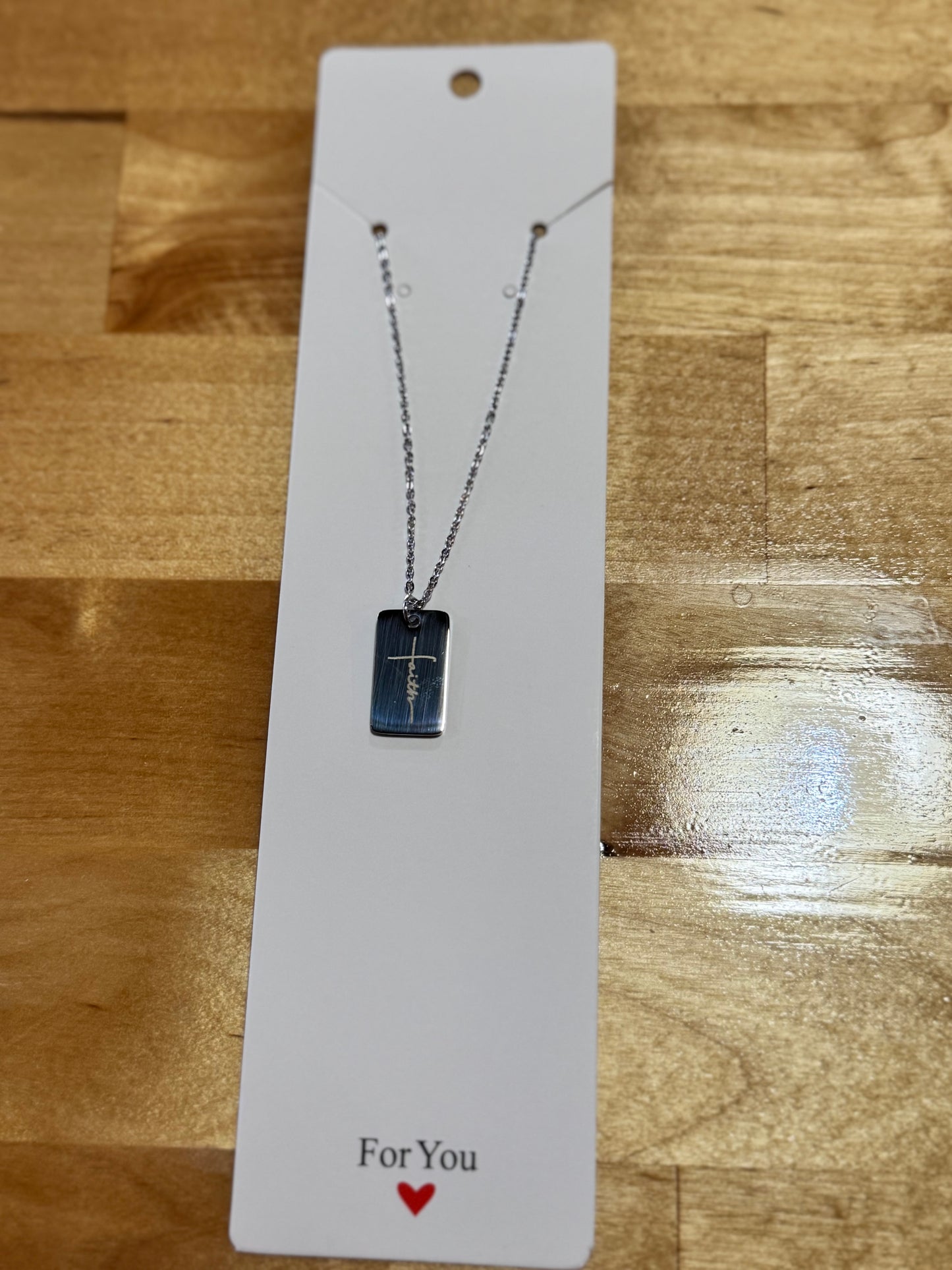 Silver Faith Necklace