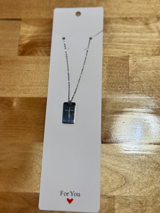 Silver Faith Necklace